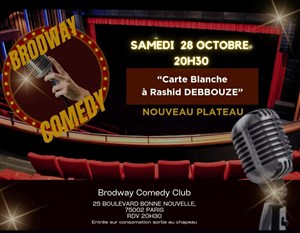 Affiche de Rashid Debbouze à carte Blanche au Brodway Comedy Club