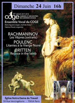 Affiche de Ensemble Vocal du Coge | Choeur et Orchestre des Grandes Ecoles