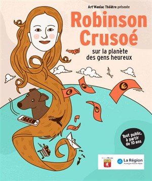 Affiche de Robinson Crusoé sur la planète des gens heureux