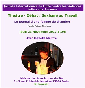 Affiche de Théâtre débat | Le Journal d'une femme de chambre