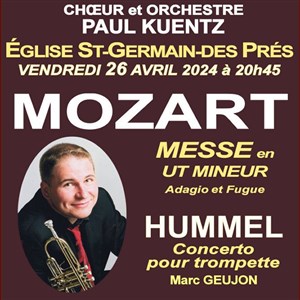 Affiche de Choeur et Orchestre Paul Kuentz : Mozart Messe en UT, Hummel concerto pour trompette