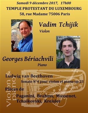 Affiche de Duo violon-piano Vadim Tchijik & Georges Bériachvili