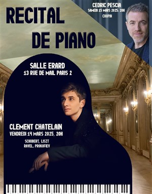 Affiche de Récital de piano : Clément Chatelain