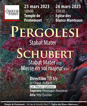 Affiche de Pergolèse / Schubert : Stabat Mater