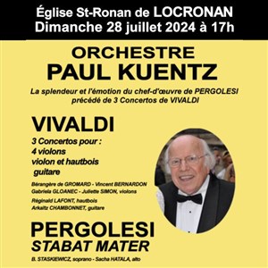 Affiche de Orchestre Paul Kuentz : Vivaldi / Pergolesi | Locronan