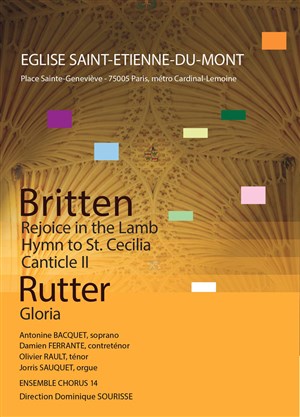 Affiche de Oeuvres pour choeur et orgue