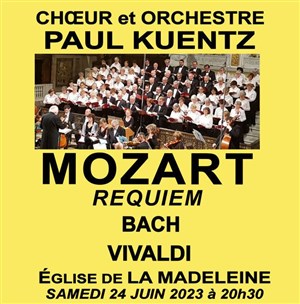 Affiche de Choeur & Orchestre Paul Kuentz Mozart : Requiem, Bach, Vivaldi