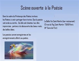 Affiche de Scène ouverte à la poésie