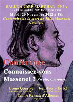Affiche de Conférence-récital : Connaissez-vous massenet ?