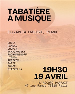 Affiche de Tabatière à musique - Elizaveta Frolova, piano