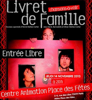 Affiche de Livret de famille - Chansons-à-voir et projection d'un court métrage MOB (Rural Thriller)