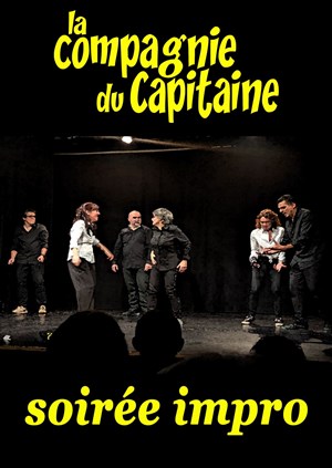 Affiche de Soirée impro de la compagnie du capitaine