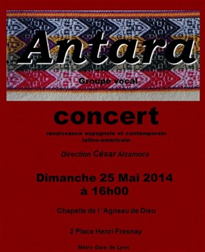 Affiche de Chants de la Renaissance Espagnole et contemporains Latino-Américains