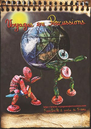 Affiche de Voyages en percussions