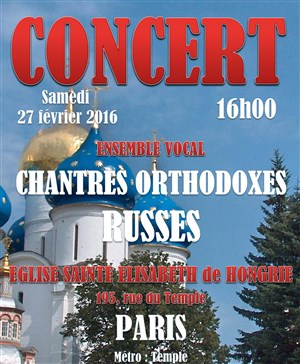 Affiche de Concert de chants sacrés russes