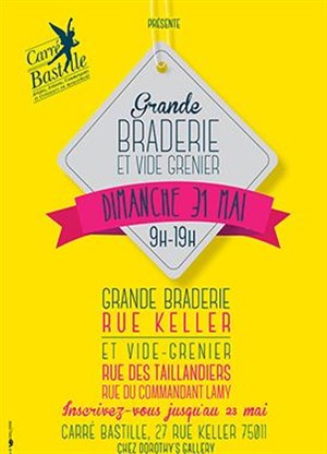 Affiche de Grande Braderie et Vide-grenier du Carré Bastille