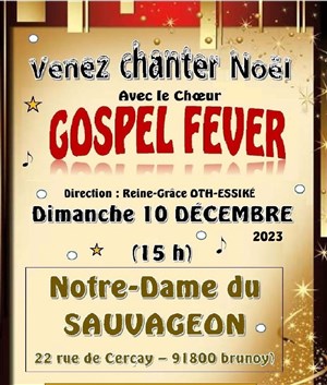 Affiche de Concert de Noel des Gospel Fever