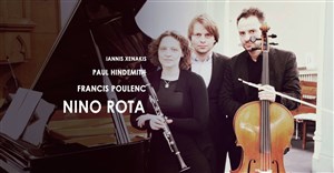 Affiche de Nouvelle Philharmonie Clarinette Trio: Poulenc, Rota, Hindemith, Xenakis