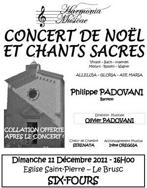 Affiche de Concert de noël et chants sacrés