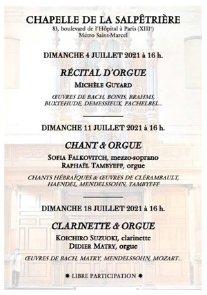 Affiche de Clarinette et Orgue à la Salpêtrière