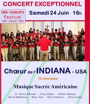 Affiche de Concert du Choeur de l' Indiana - USA
