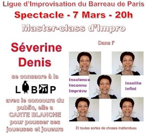 Affiche de Master Class Séverine Denis