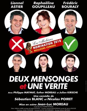 Affiche de Deux mensonges et une vérité | avec Frédéric Bouraly et Lionnel Astier