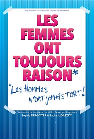 Event Les Femmes ont toujours raison, les hommes n'ont jamais tort Cover Image