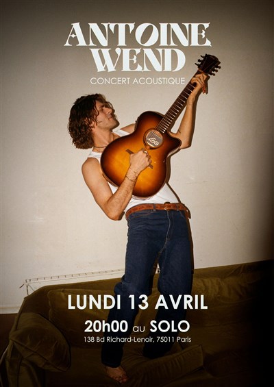 Photo Antoine Wend en concert acoustique