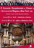 Concert Exceptionnel du Choeur de l'Universit Wagner de New York