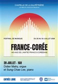 Concert orgue et piano pour le 140ème anniversaire de l'Amitié Franco-Coréenne